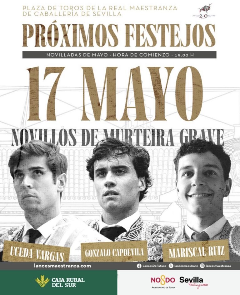 17ª de abono: Previa de la novillada de Murteira Grave para Uceda Vargas,Gonzalo Capdevila y Mariscal Ruiz