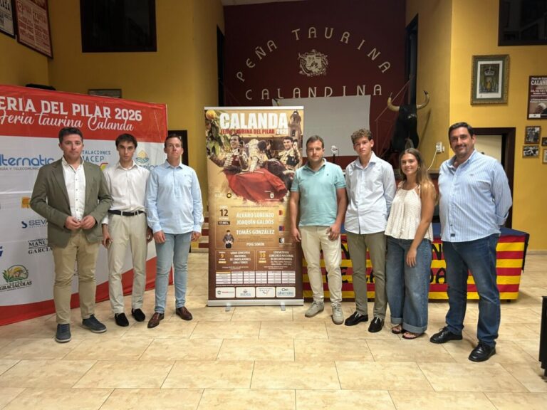 Calanda presenta su programación taurina del Pilar con Álvaro Lorenzo, Galdós y el debut de Álvaro Puig Simón