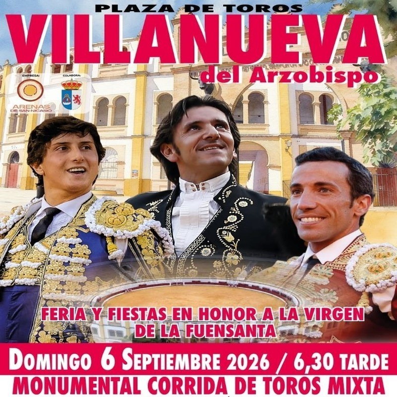 Sorteados los toros de Guiomar Cortés de Moura y Victoriano del Río para la gran cita de hoy en Villanueva del Arzobispo